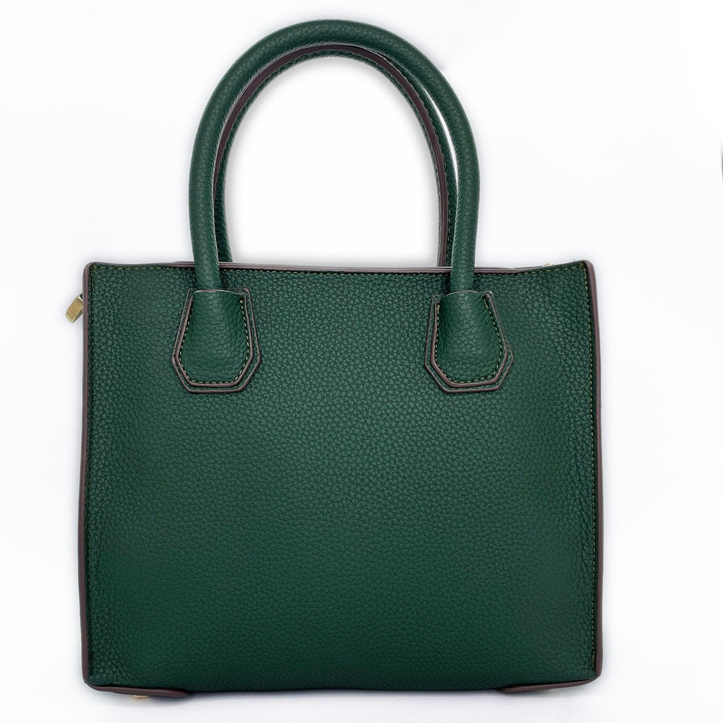 Vania Green Pebbled Leather Handbag - ADONI MMVII NEW YORK