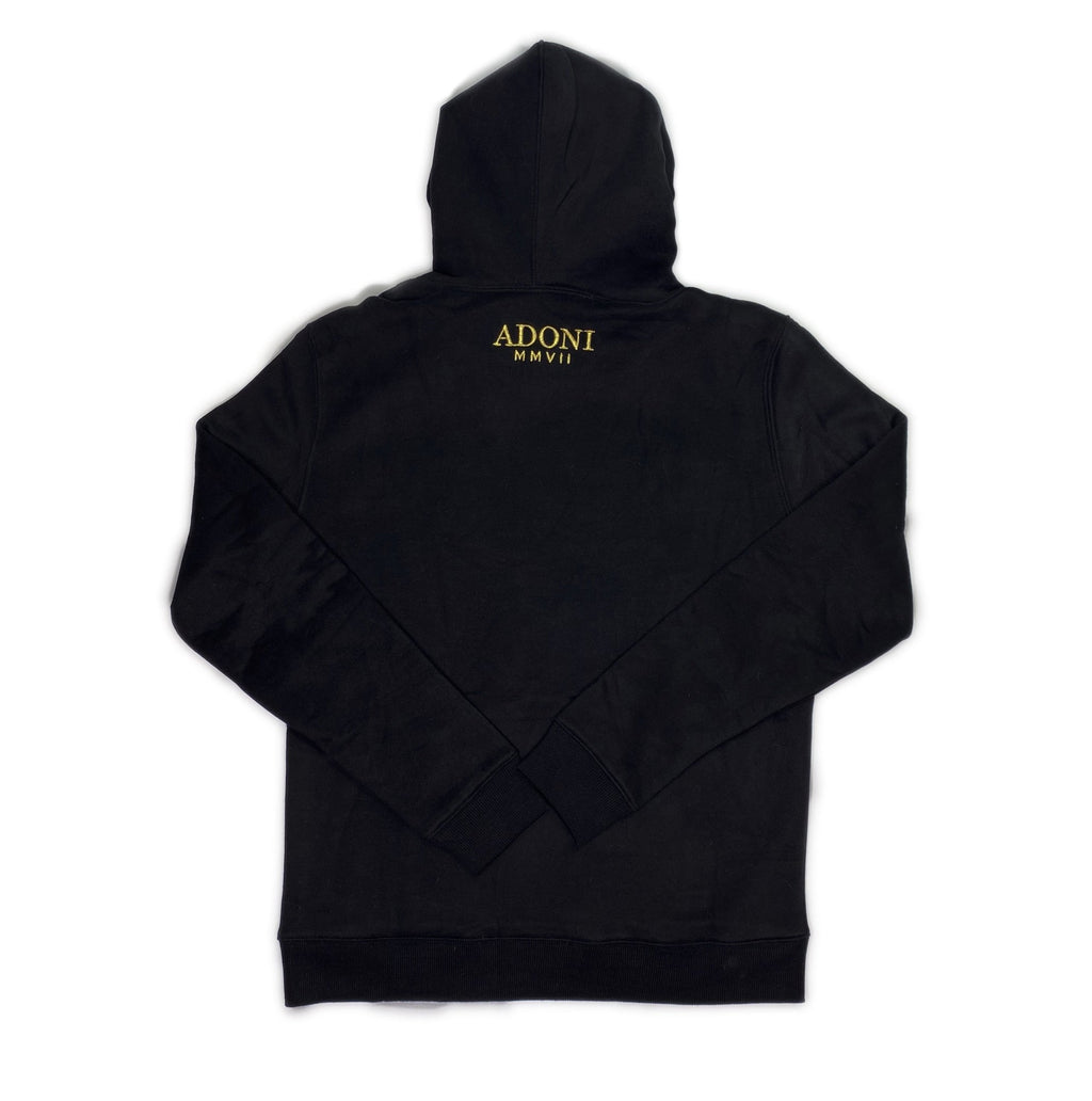 Premium Black Hooded Sweater - ADONI MMVII NEW YORK