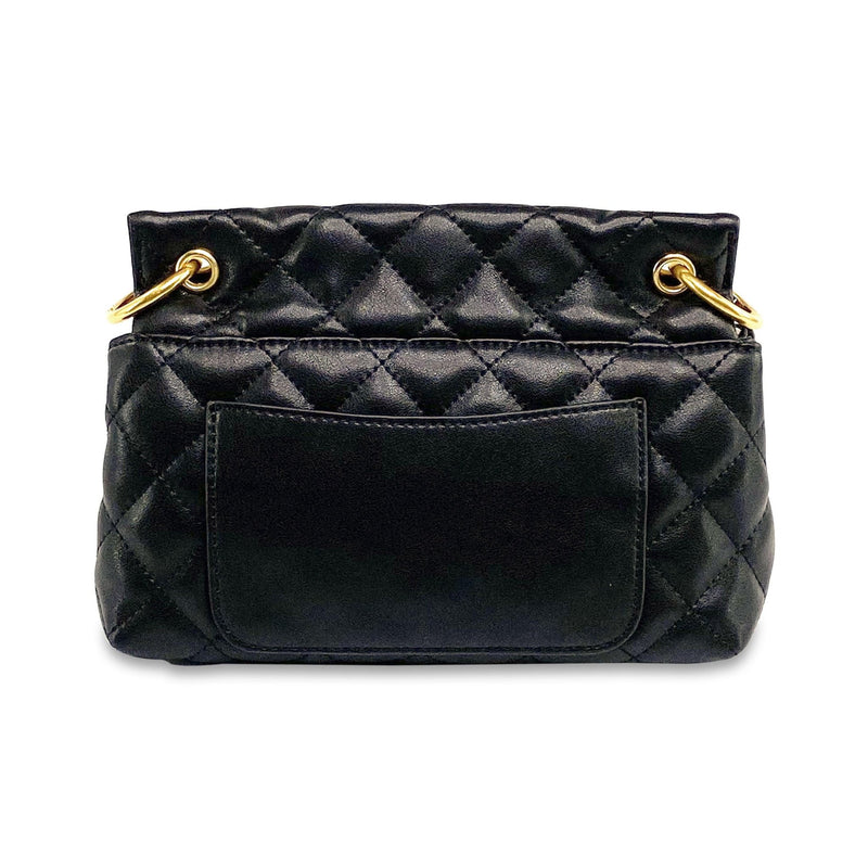 ADONI MMVII NEW YORK Brand New Quilted Black Shoulder Bag