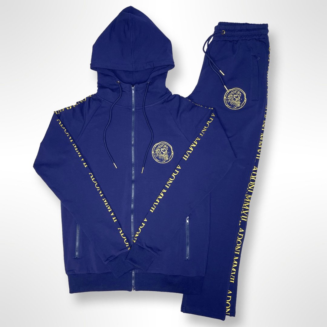 Unisex Hooded Track Suit (Royal Blue) ADONI MMVII NEW YORK