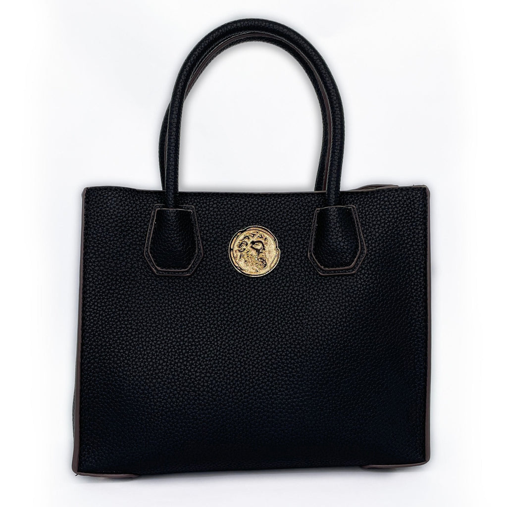 Vania Black Pebbled Leather Handbag - ADONI MMVII NEW YORK