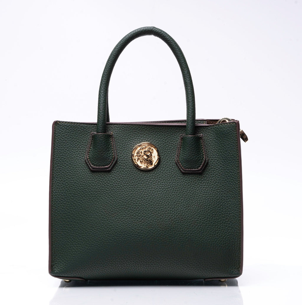 Vania Green Pebbled Leather Handbag - ADONI MMVII NEW YORK